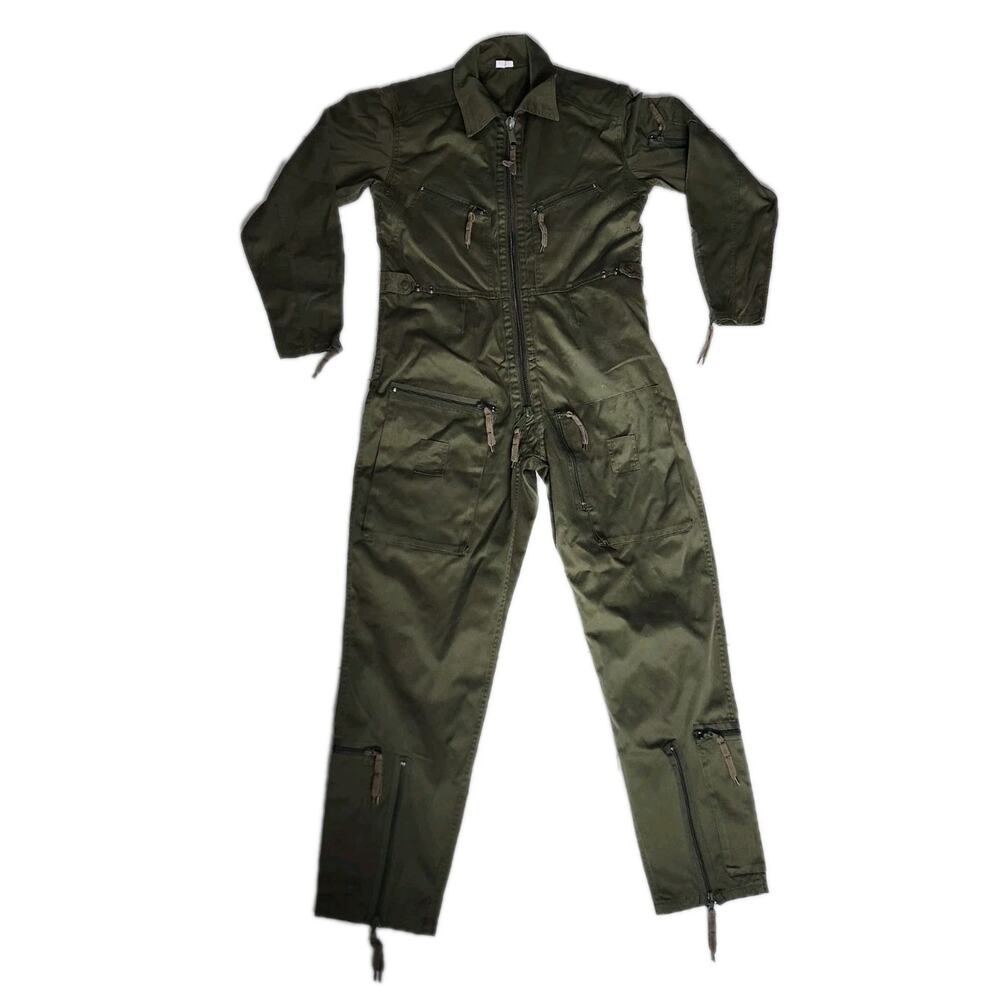 Vintage Coveralls Tactical Heavy Duty Jumpsuit Army Green Flying Suit Size 48